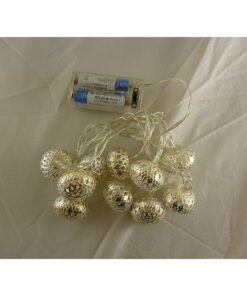 Alternative view of Christmas Concepts® 10 White LED Metal Silver Ball Shaped Lights - Christmas Lights - Everyday Lights
