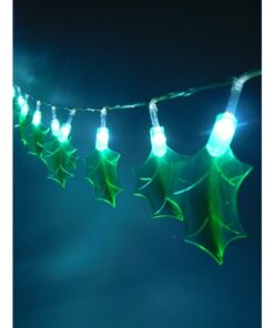 Alternative view of Christmas Concepts® 20 White Battery Operated LED Lights with Shades On 2.3M Cable (Green Holly Shade)