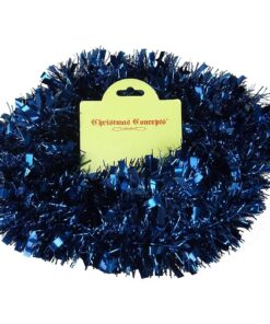 Christmas Concepts® 2 Metre Chunky/Fine Christmas Tinsel - Christmas Decoration Tinsel (Midnight Blue)