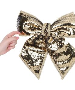 Christmas Concepts® 30cm Sequin Bow Accessories (Silver & Gold)