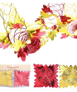 Christmas Concepts® Pack Of 2 9ft Foil Garland Festive Hanging Decorations - Christmas Decorations (Red & Gold)