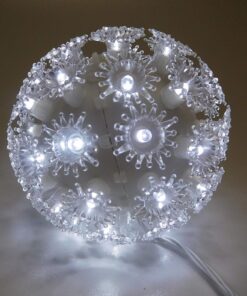 Christmas Concepts® 50 White LED Hanging Petal Ball Decoration - Christmas Lights - Indoor/Outdoor Use - Garden Lights - Wedding Decorations.