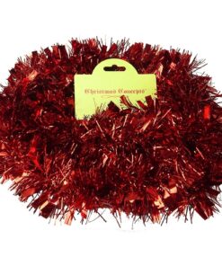 Christmas Concepts® 2 Metre Chunky/Fine Christmas Tinsel - Christmas Decoration Tinsel (Red)