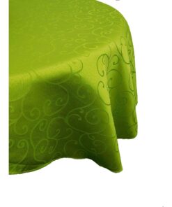 Christmas Concepts® 36" Damask Fabric Lime Green Round Tablecloth - Home Or Christmas Tableware