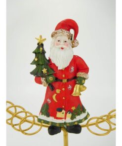 Alternative view of Christmas Concepts® 46cm Gold Santa Design Standing Metal Christmas Card Holder - Holds 48 Cards