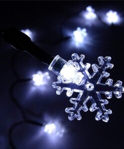 Christmas Concepts® 10 White LED Snowflake Lights- Battery Operated - Christmas Tree Lights - Indoor Lighting