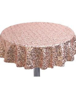 Christmas Concepts® Champagne Sequin Round Table Cloth - 36 Inches - Home Decoration/Party Decoration - Luxury Dinner Party Decorations