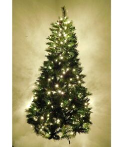Alternative view of Christmas Concepts® 7 Foot / 84 Inch Prelit Green Christnas Tree with Cones, Red Berries & 400 Static Warm White LED Lights