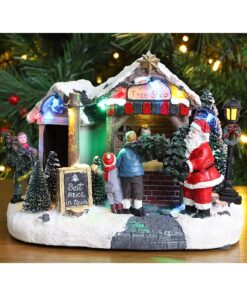 Alternative view of Christmas Concepts® LED Light Up Christmas Village Scene - 8" / 20cm Santa's Tree Shop