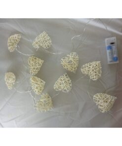 Alternative view of Christmas Concepts® 10 Warm White LED Rattan Heart Lights - Christmas / Wedding / Home Decoration