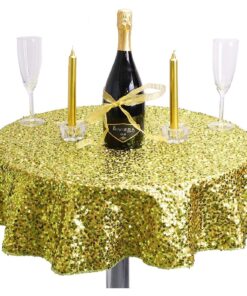 Alternative view of Christmas Concepts® Sequin Round Table Cloth - 36 Inches - Wedding/Party Decoration Wedding Decoration (Lime Green)