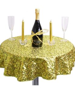 Alternative view of Christmas Concepts® Lime Green Sequin Round Table Cloth - 36 Inches - Home Decoration/Party Decoration - Luxury Dinner Party Accessories