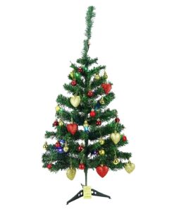 Christmas Concepts® 3ft Luxury Pre Decorated Christmas Tree Kit - Traditional Red & Gold Design - Complete With Assorted Baubles & Set Of Christmas Lights