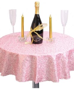 Alternative view of Christmas Concepts® Sequin Round Table Cloth - 36 Inches - Wedding/Party Decoration Wedding Decoration (Baby Pink)
