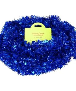 Christmas Concepts® 2.7m Chunky/Fine Christmas Tinsel - Christmas Decoration Tinsel (Blue)