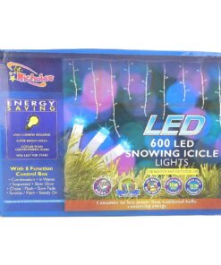 600 Blue LED Snowing Icicle Lights - Christmas Lighting - Outdoor Lighting 14.7m length (48ft)