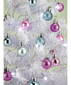 Alternative view of Christmas Concepts® 2ft Luxury Pre Decorated Christmas Tree Kit - Ice Blue & Baby Pink Chic & Stylish Design - Complete With Baubles & Christmas Lights