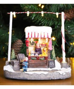 Alternative view of Christmas Concepts® LED Light Up Christmas Market Scene - 5" / 13cm Toy Stall
