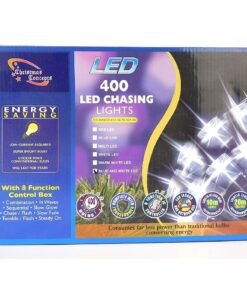 Christmas Concepts® 400 Blue/White Led Chaser Lights - 8 Function - Christmas Lights - Indoor/Outdoor Use.