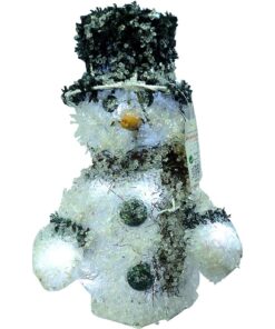 30cm Light Up Snowman Christmas Decoration With White LED Lights