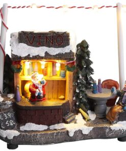 Christmas Concepts® LED Light Up Christmas Market Scene - 5" / 13cm Wine Bar Cabin