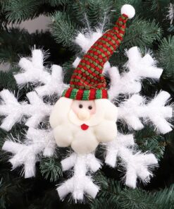 Alternative view of Christmas Concepts® 12" (30cm) Hanging Snowflake With Christmas Character - Unique Christmas Decorations - Tree Trimmings (Red Santa)