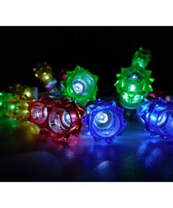 Alternative view of Christmas Concepts® 10 White Battery Operated LED Lights with Shades On 2.3M Cable - Christmas Lights - Party Lights (Multi Diamond Shade)