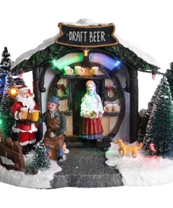 Christmas Concepts® LED Light Up Christmas Village Scene - 8" / 20cm (Draft Beer Shop)
