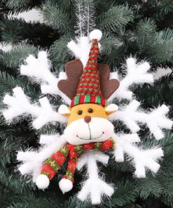 Alternative view of Christmas Concepts® 12" (30cm) Hanging Snowflake With Christmas Character - Unique Christmas Decorations - Tree Trimmings (Brown Reindeer)