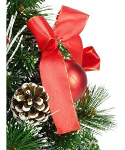 Alternative view of Christmas Concepts® 60cm Decorated Frosted Tree With Pine Cones & Red Decorations