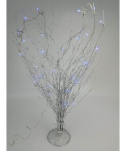 Christmas Concepts® 80cm Silver Wicker Tree with Blue Led Lights - Home Decoration - Wedding/Party Decorations - Centerpieces