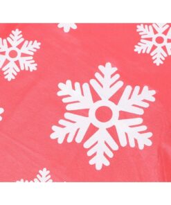 Alternative view of Christmas Concepts® 72" x 54" Red Snowflake Decorated Christmas Tablecloth - Christmas Tableware Accessories - Plastic Reusable