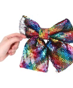 Christmas Concepts® 21cm Reversible Sequin Bow Accessories (Rainbow & Silver)