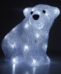 Alternative view of Christmas Concepts® 21cm White LED Acrylic Polar Bear Christmas Decoration - Battery Operated - Indoor Christmas Decorations