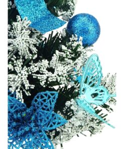 Alternative view of Christmas Concepts® 20cm (8") Frosted Christmas Tree With Ice Blue Decorations - Pre Decorated Christmas Tree
