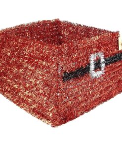 Alternative view of Christmas Concepts® 51cm Red Tinsel Tree Base Skirt - Christmas Decorations (Santa's Buckle)