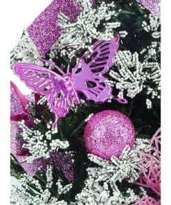 Alternative view of Christmas Concepts® 20cm (8") Frosted Christmas Tree With Baby Pink Decorations - Pre Decorated Christmas Tree