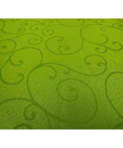 Alternative view of 60 Inch Damask Lime Green Round Tablecloth - Home Or Christmas Tableware