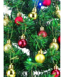 Alternative view of Christmas Concepts® 2ft Luxury Pre Decorated Christmas Tree - Traditional Red & Gold Design - Complete With Baubles & Christmas Lights