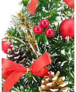Alternative view of Christmas Concepts® 30cm (12") Frosted Christmas Tree With Red Decorations And Pine Cones