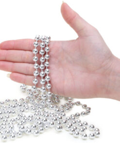 Alternative view of 9ft Christmas Bead Chain - Christmas Bead Garlands - Christmas Decorations (Silver)