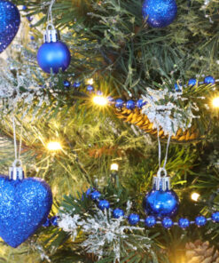 Alternative view of Christmas Concepts® Pack of 25-25mm Mini Christmas Tree Baubles - Shiny, Matte & Glitter Decorated Baubles (Blue)