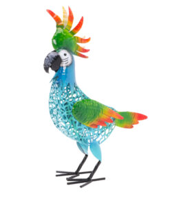 Christmas Concepts® 51cm (20'') Metal Standing Parrot - Metallic Design - Indoor/Outdoor Garden Accessories