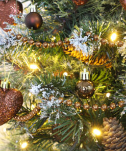 Alternative view of Christmas Concepts® Pack of 25-25mm Mini Christmas Tree Baubles - Shiny, Matte & Glitter Decorated Baubles (Mocha)