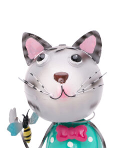 Alternative view of Christmas Concepts® 25cm (10'') Standing Metal Animal With Pot - Indoor/Outdoor Garden Decorations (Blue Cat)