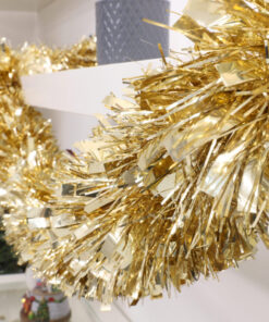 Alternative view of Christmas Concepts® 3m / 9.8ft Chunky/Fine Christmas Tinsel - Christmas Decoration - High Quality Tinsel (Champagne Gold)
