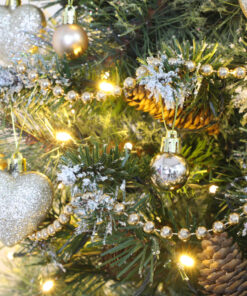 Alternative view of Christmas Concepts® Pack of 25-25mm Mini Christmas Tree Baubles - Shiny, Matte & Glitter Decorated Baubles (Champagne)