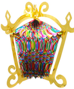 Christmas Concepts® 3D Multi Coloured Foil Christmas Lantern - Traditional Hanging Christmas Decorations