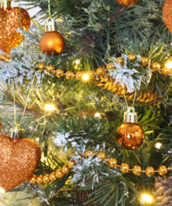 Alternative view of Christmas Concepts® Pack of 25-25mm Mini Christmas Tree Baubles - Shiny, Matte & Glitter Decorated Baubles (Copper)