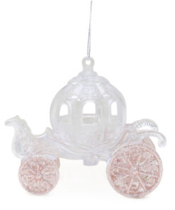 Christmas Concepts® 10cm Glitter Decorated Princess Carriage Decoration (Rose Gold, Pack of 1)